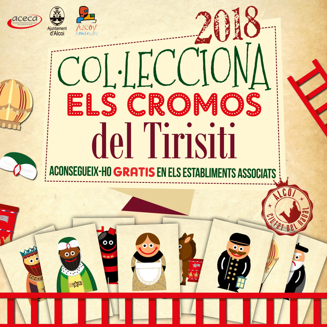 Colecciona los cromos del Tirisiti con el comercio local de Alcoy