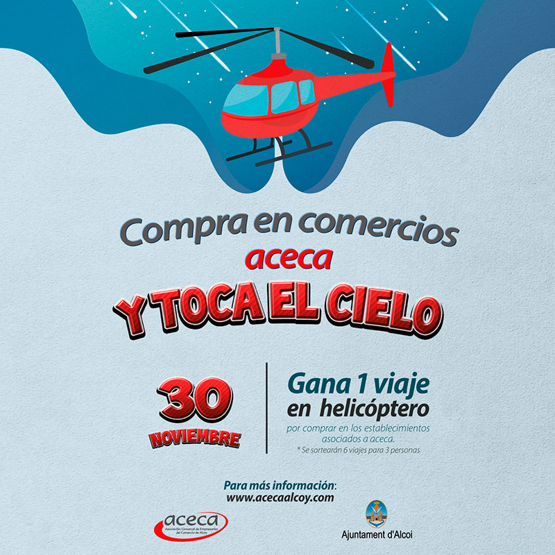 ACECA lanza la campaña Compra en comercios ACECA y toca el cielo